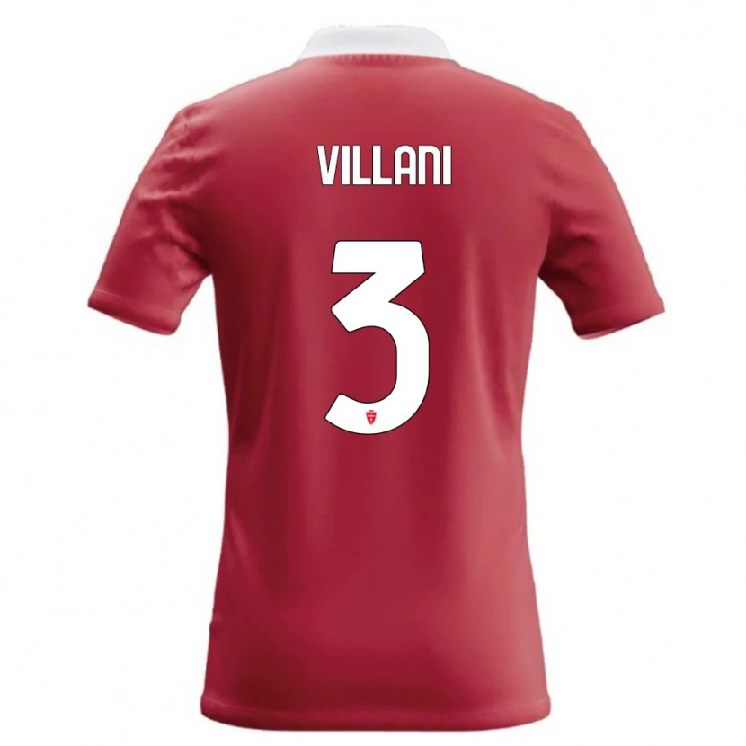 Danxen Barn Matteo Villani #3 Röd Vit Hemmatröja Matchtröjor 2026/27 Tröjor T-Tröja
