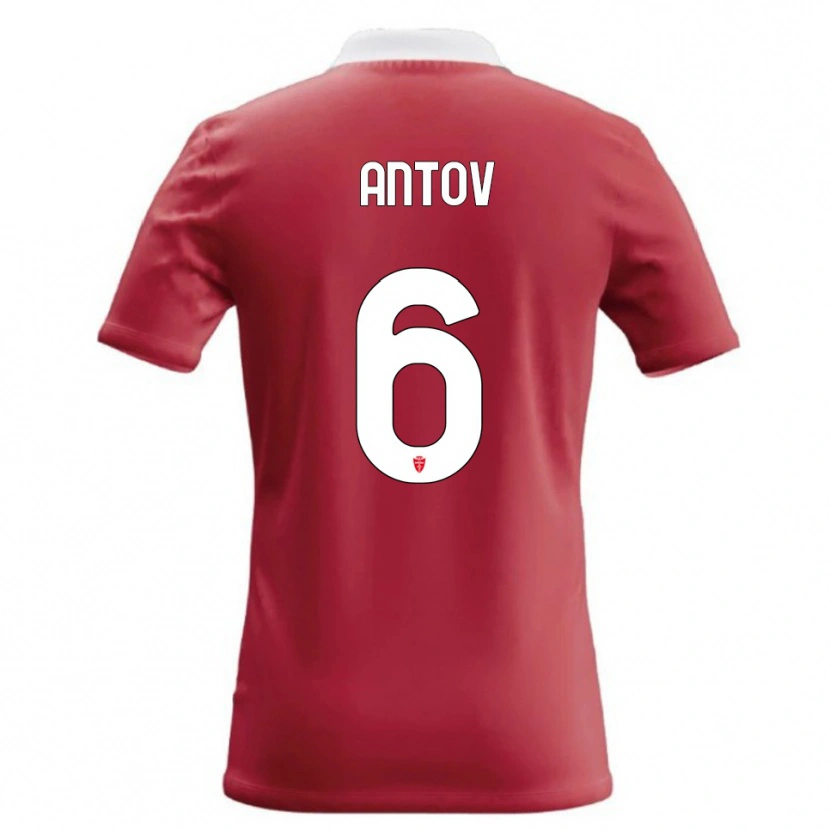 Danxen Barn Valentin Antov #6 Röd Vit Hemmatröja Matchtröjor 2026/27 Tröjor T-Tröja