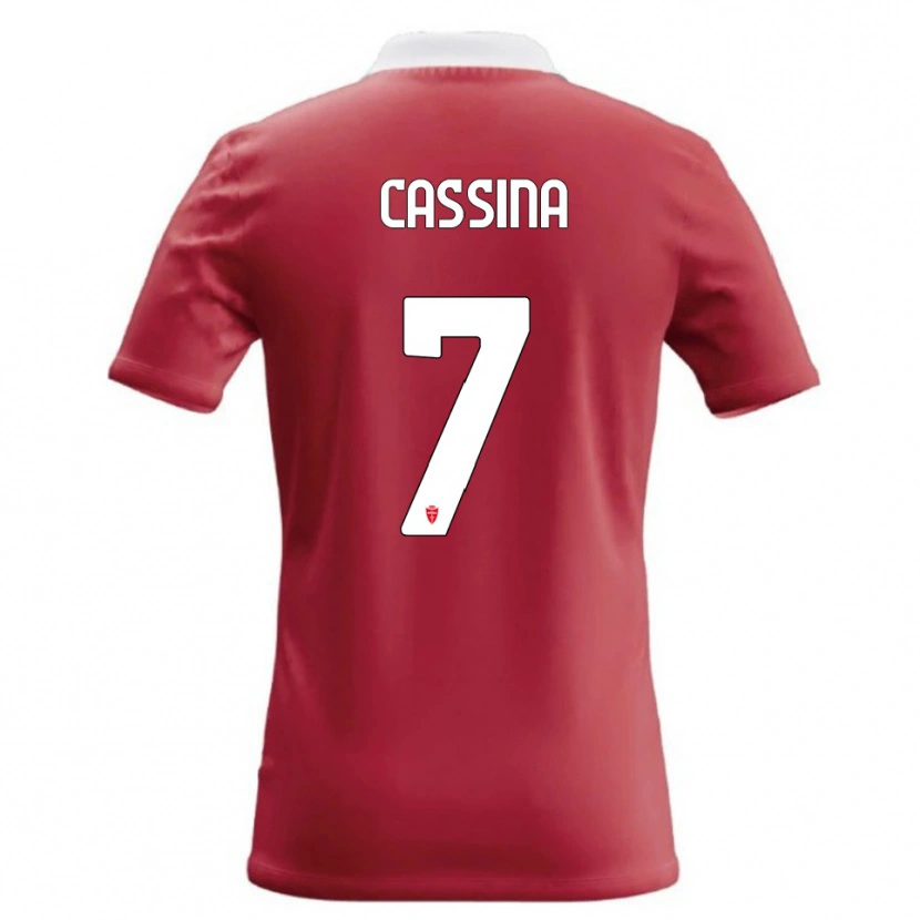 Danxen Barn Tommaso Cassina #7 Röd Vit Hemmatröja Matchtröjor 2026/27 Tröjor T-Tröja