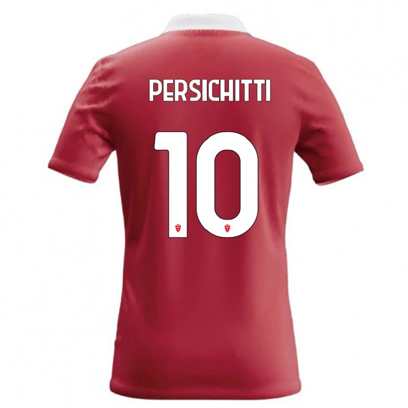 Danxen Barn Matteo Persichitti #10 Röd Vit Hemmatröja Matchtröjor 2026/27 Tröjor T-Tröja