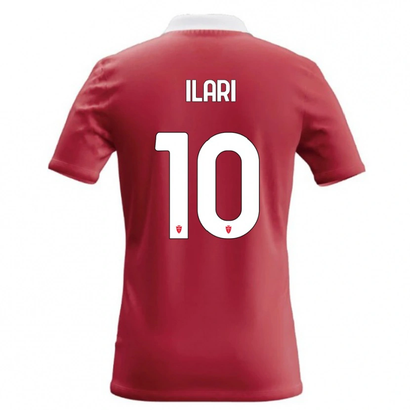 Danxen Barn Mario Ilari #10 Röd Vit Hemmatröja Matchtröjor 2026/27 Tröjor T-Tröja