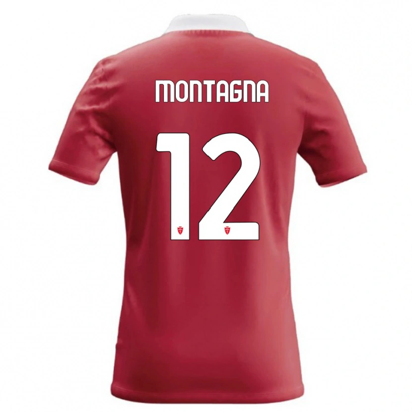 Danxen Barn Jacopo Montagna #12 Röd Vit Hemmatröja Matchtröjor 2026/27 Tröjor T-Tröja