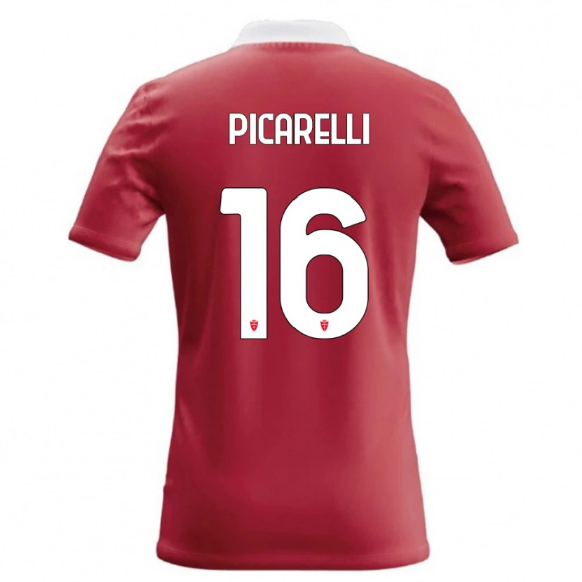 Danxen Barn Marco Picarelli #16 Röd Vit Hemmatröja Matchtröjor 2026/27 Tröjor T-Tröja