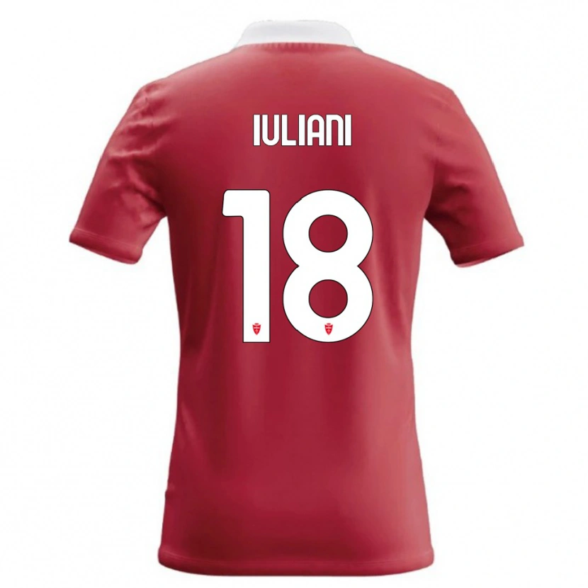 Danxen Barn Giacomo Iuliani #18 Röd Vit Hemmatröja Matchtröjor 2026/27 Tröjor T-Tröja