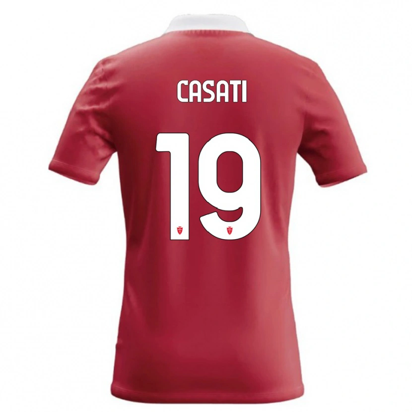 Danxen Barn Leonardo Casati #19 Röd Vit Hemmatröja Matchtröjor 2026/27 Tröjor T-Tröja