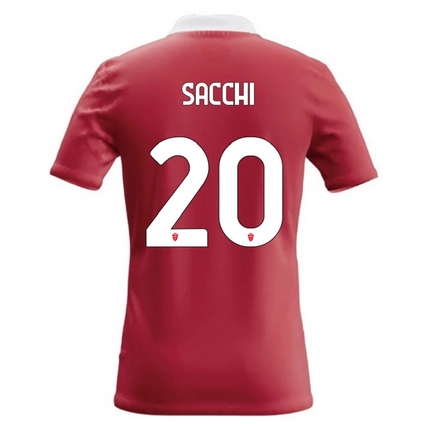 Danxen Barn Riccardo Sacchi #20 Röd Vit Hemmatröja Matchtröjor 2026/27 Tröjor T-Tröja