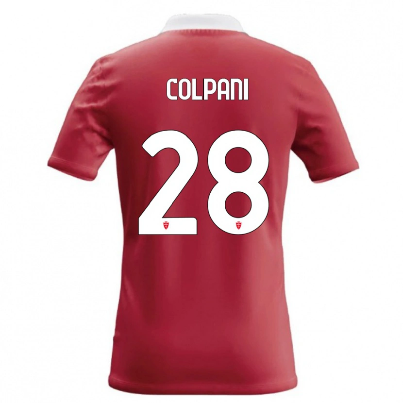 Danxen Barn Andrea Colpani #28 Röd Vit Hemmatröja Matchtröjor 2026/27 Tröjor T-Tröja