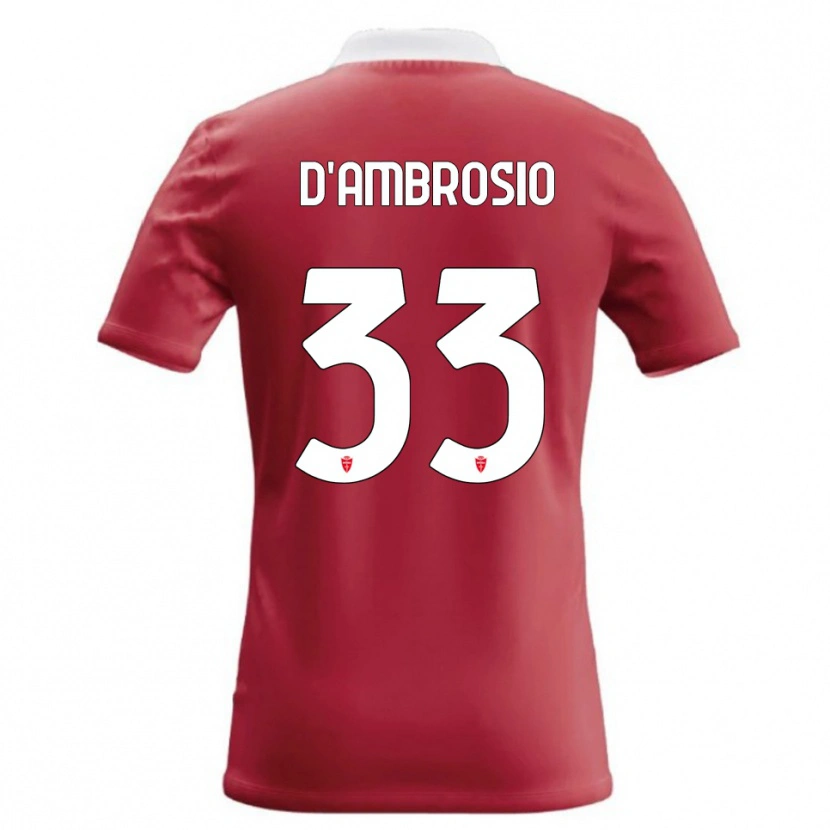 Danxen Barn Danilo D'ambrosio #33 Röd Vit Hemmatröja Matchtröjor 2026/27 Tröjor T-Tröja