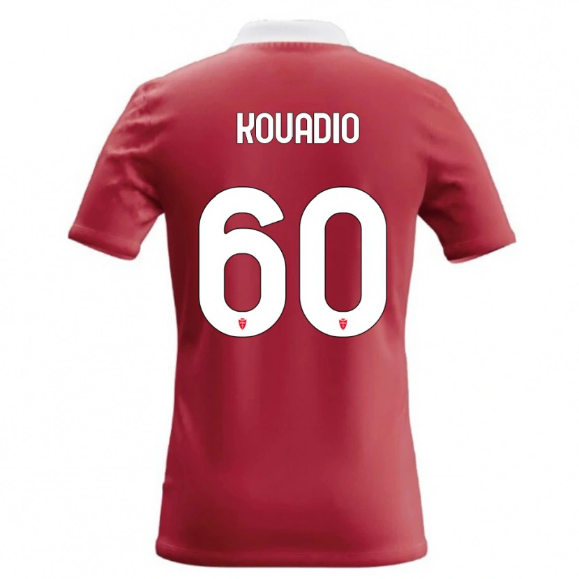 Danxen Barn Eddy Kouadio #60 Röd Vit Hemmatröja Matchtröjor 2026/27 Tröjor T-Tröja