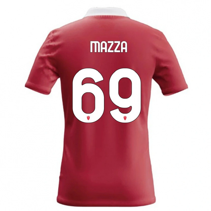 Danxen Barn Andrea Mazza #69 Röd Vit Hemmatröja Matchtröjor 2026/27 Tröjor T-Tröja
