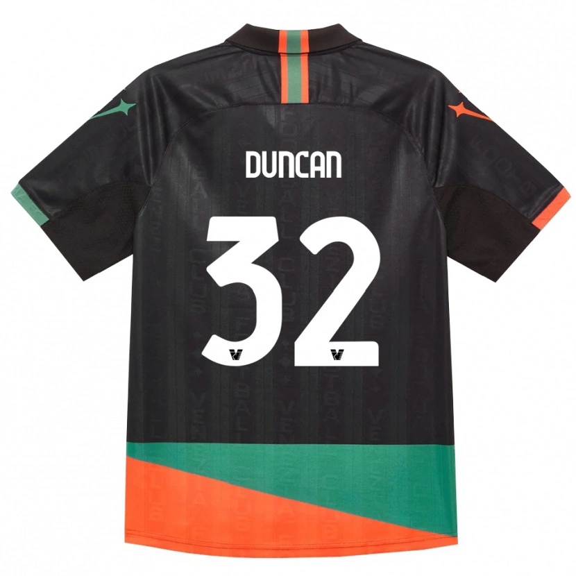 Danxen Barn Alfred Duncan #32 Svart Orange Grön Hemmatröja Matchtröjor 2026/27 Tröjor T-Tröja