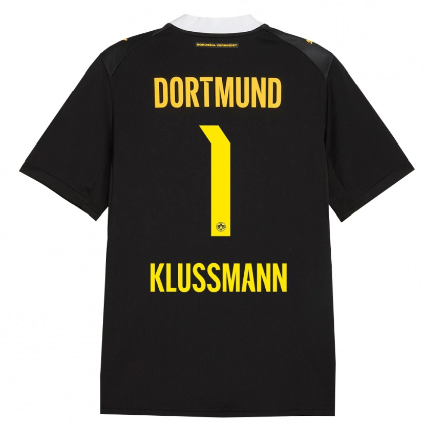 Danxen Barn Leon Klußmann #1 Svart Röd Gul Bortatröja Matchtröjor 2026/27 Tröjor T-Tröja