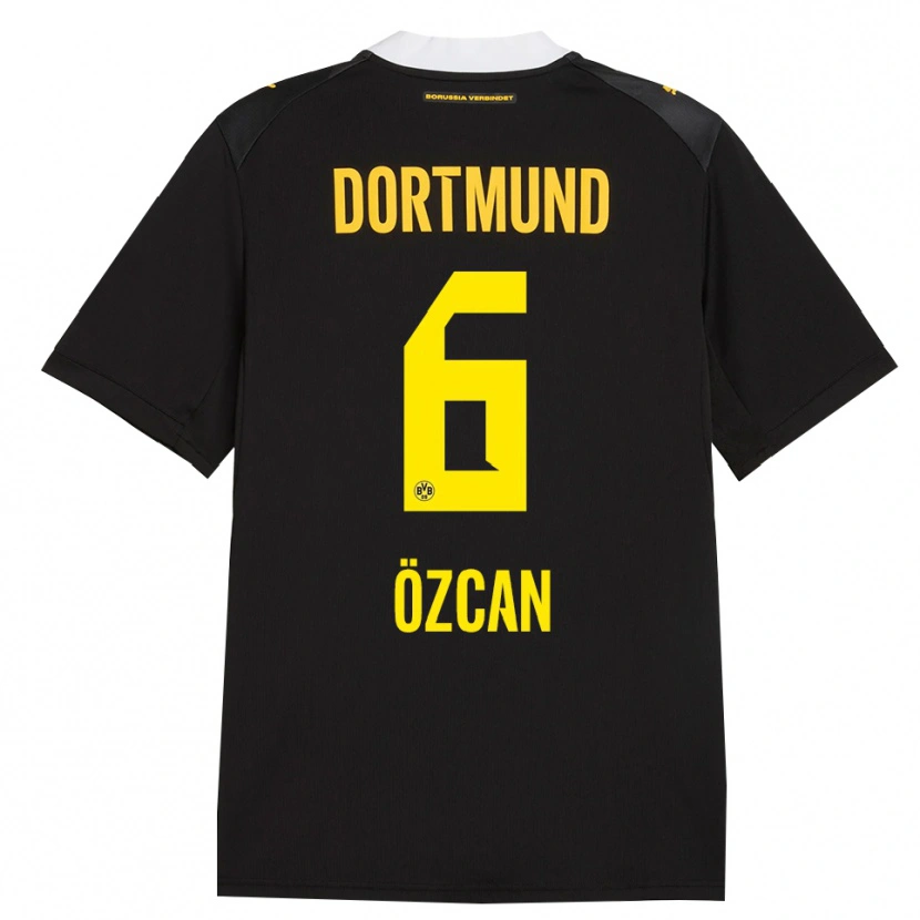 Danxen Barn Salih Ozcan #6 Svart Röd Gul Bortatröja Matchtröjor 2026/27 Tröjor T-Tröja