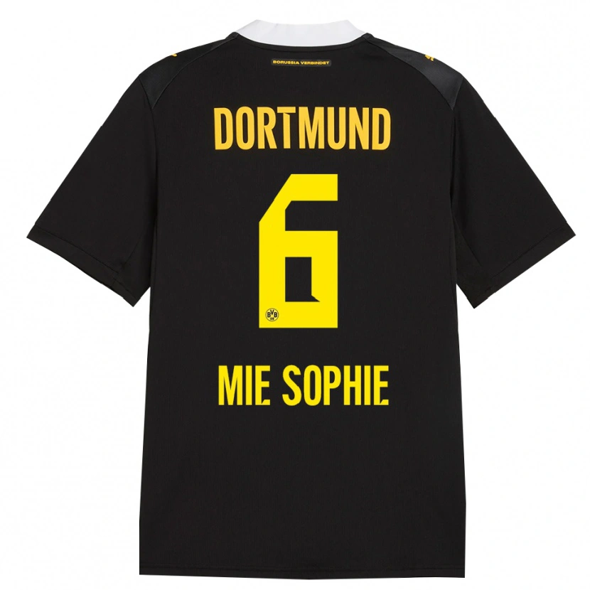 Danxen Barn Sando Mie Sophie #6 Svart Röd Gul Bortatröja Matchtröjor 2026/27 Tröjor T-Tröja