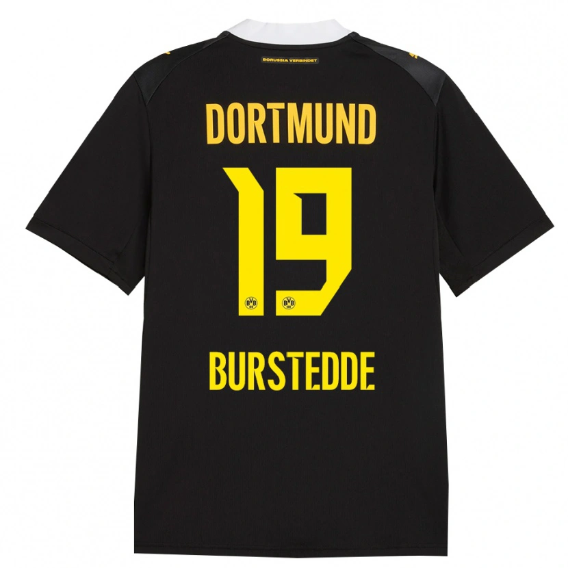 Danxen Barn Joshua Burstedde #19 Svart Röd Gul Bortatröja Matchtröjor 2026/27 Tröjor T-Tröja