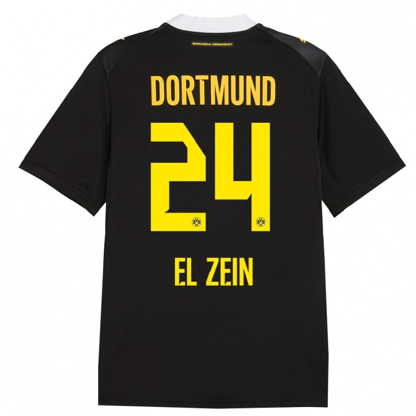 Danxen Barn Abu-Bekir Omer El-Zein #24 Svart Röd Gul Bortatröja Matchtröjor 2026/27 Tröjor T-Tröja