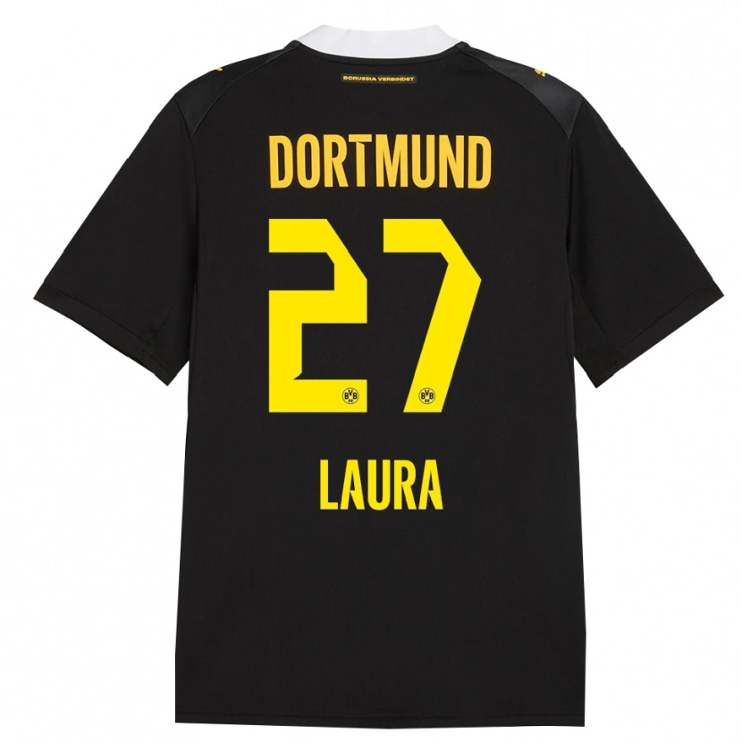 Danxen Barn Van Der Heijden Laura #27 Svart Röd Gul Bortatröja Matchtröjor 2026/27 Tröjor T-Tröja