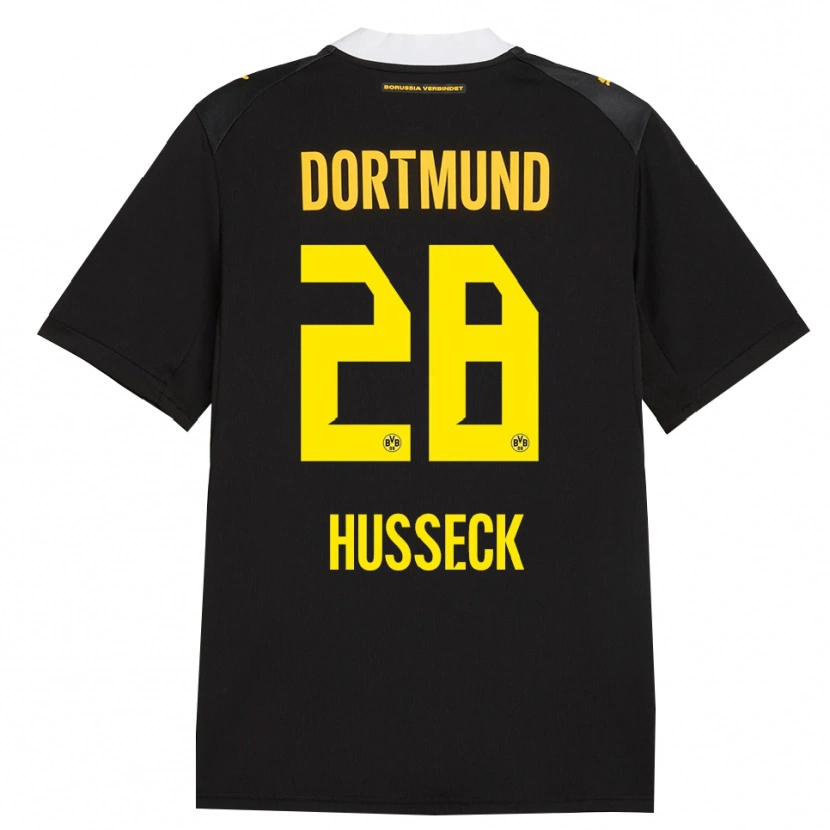 Danxen Barn Jonah Husseck #28 Svart Röd Gul Bortatröja Matchtröjor 2026/27 Tröjor T-Tröja