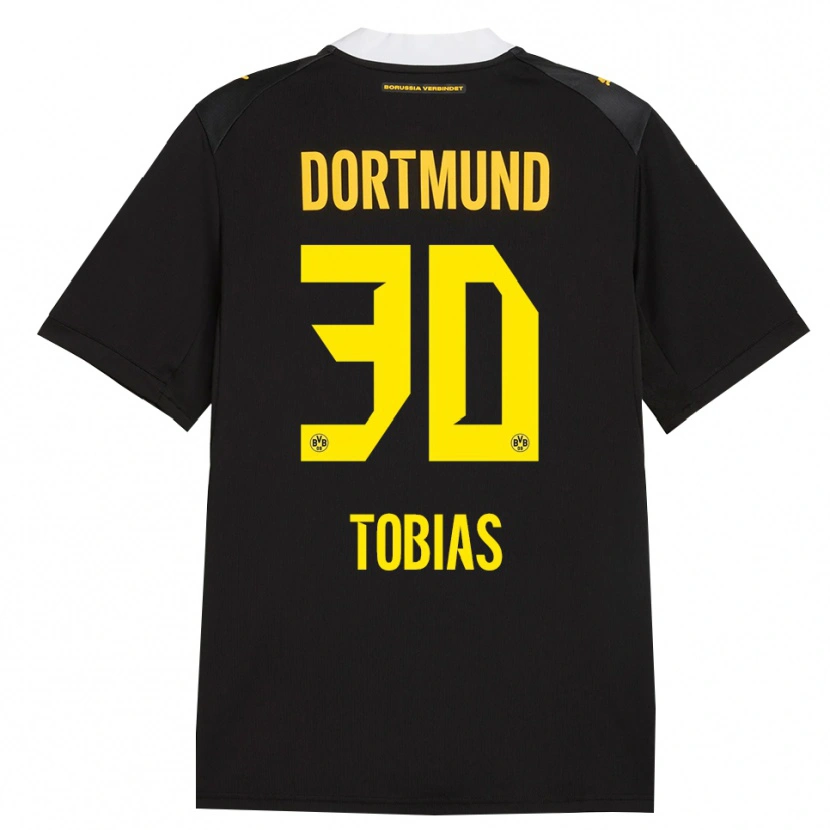 Danxen Barn Vogt Tobias #30 Svart Röd Gul Bortatröja Matchtröjor 2026/27 Tröjor T-Tröja