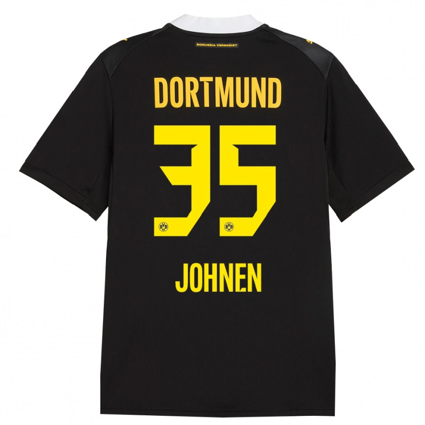 Danxen Barn Marcel Johnen #35 Svart Röd Gul Bortatröja Matchtröjor 2026/27 Tröjor T-Tröja