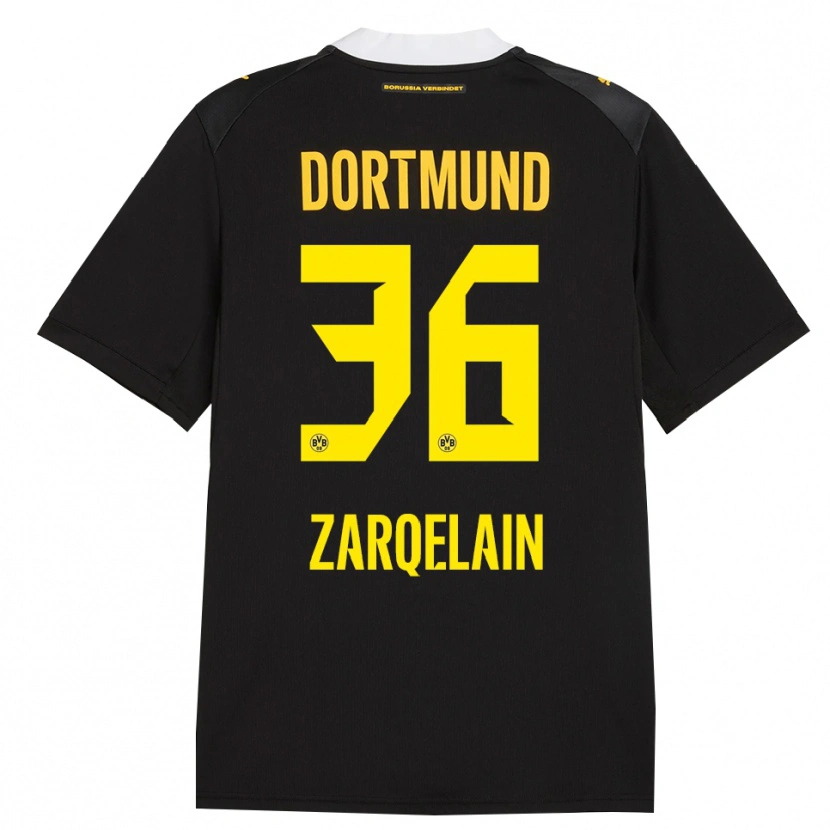 Danxen Barn Fadi Zarqelain #36 Svart Röd Gul Bortatröja Matchtröjor 2026/27 Tröjor T-Tröja