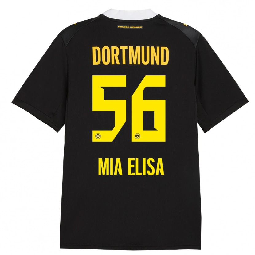 Danxen Barn Bomnuter Mia Elisa #56 Svart Röd Gul Bortatröja Matchtröjor 2026/27 Tröjor T-Tröja