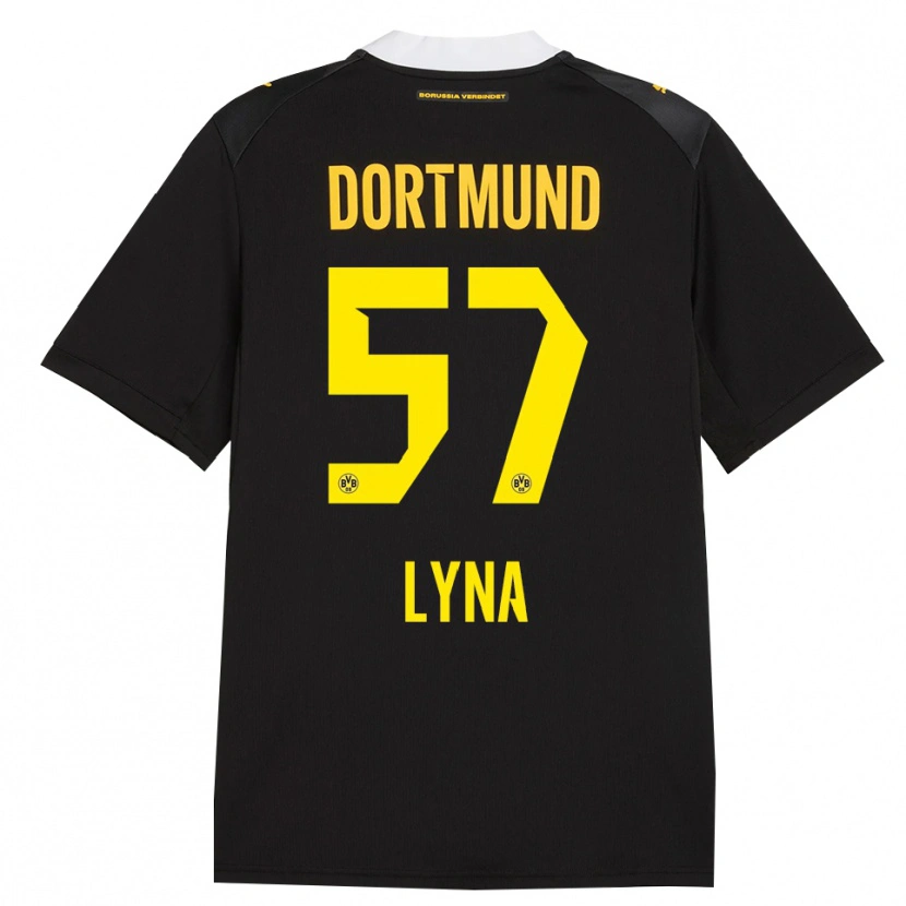 Danxen Barn Schwarz Lyna #57 Svart Röd Gul Bortatröja Matchtröjor 2026/27 Tröjor T-Tröja