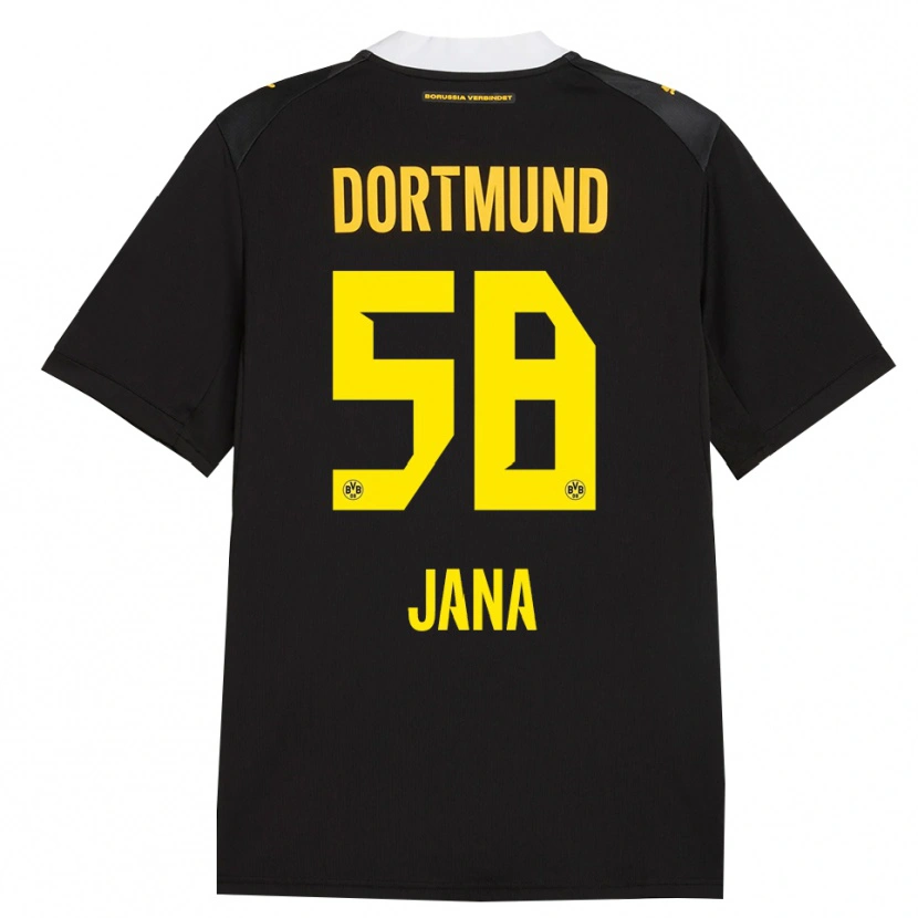 Danxen Barn Nordberg Jana #58 Svart Röd Gul Bortatröja Matchtröjor 2026/27 Tröjor T-Tröja