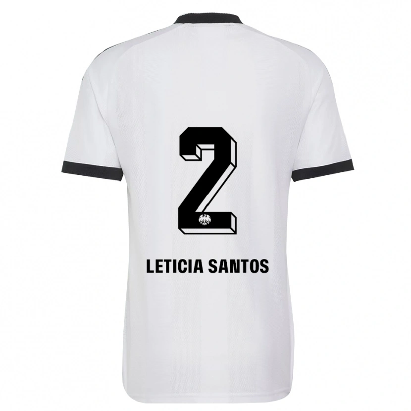 Danxen Barn Letícia Santos De Oliveira #2 Svart Vit Bortatröja Matchtröjor 2026/27 Tröjor T-Tröja