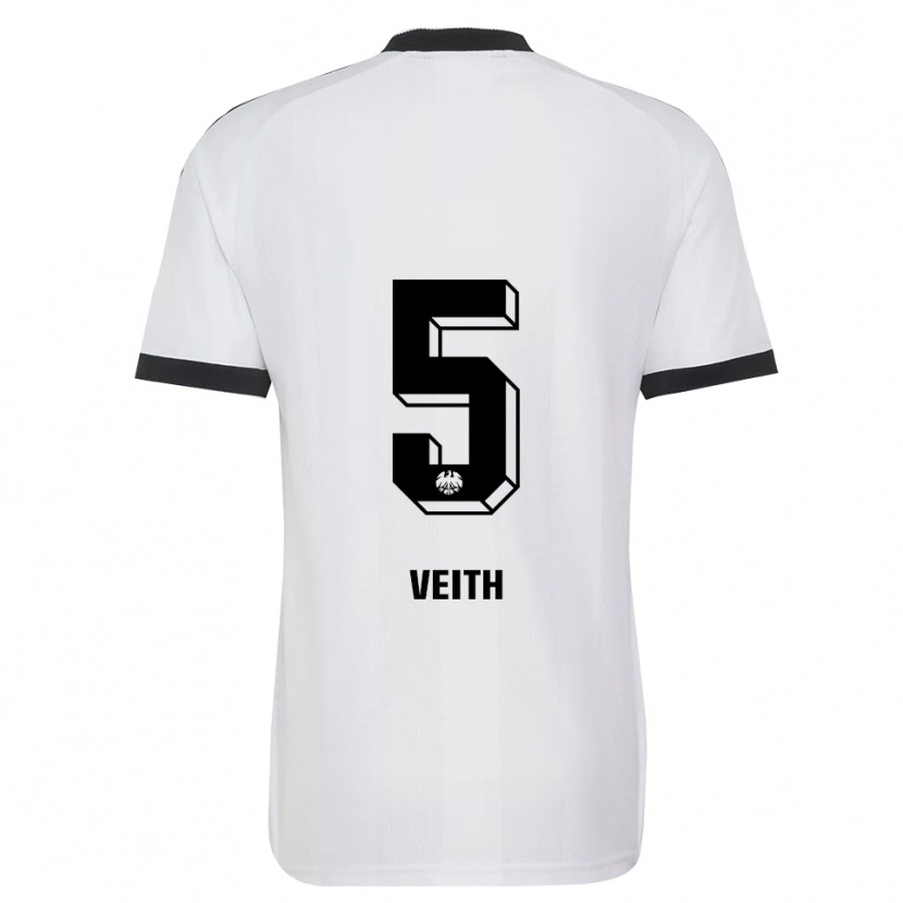 Danxen Barn Titus Veith #5 Svart Vit Bortatröja Matchtröjor 2026/27 Tröjor T-Tröja