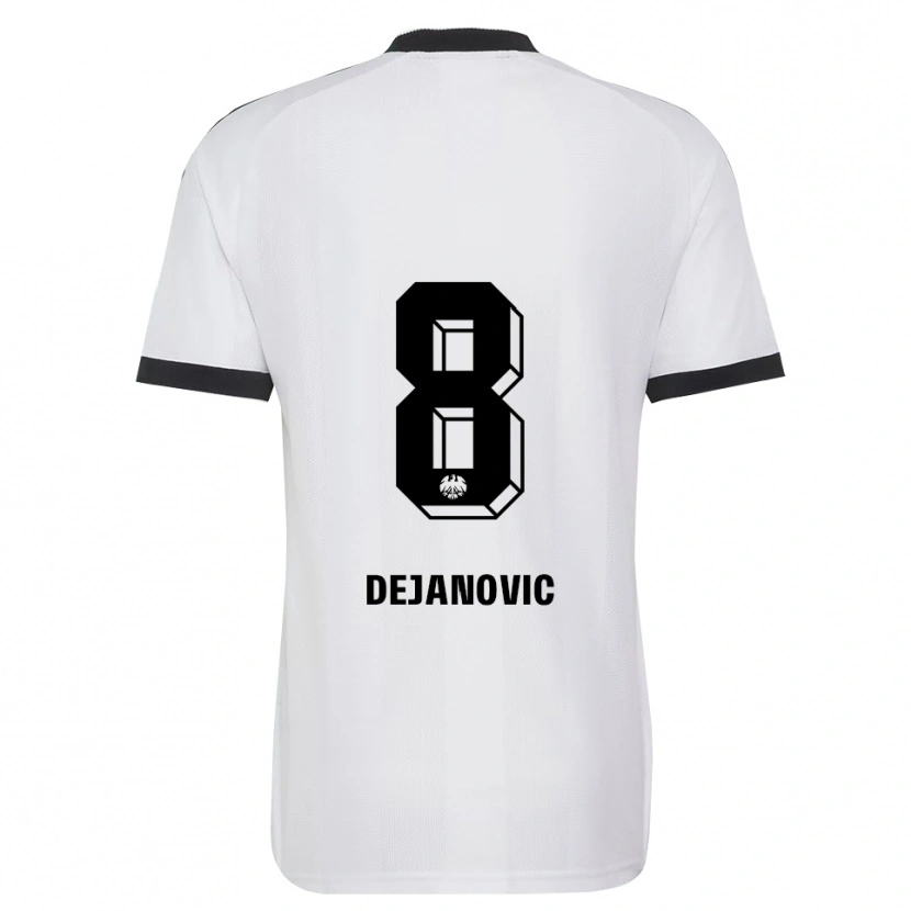 Danxen Barn Daniel Dejanovic #8 Svart Vit Bortatröja Matchtröjor 2026/27 Tröjor T-Tröja