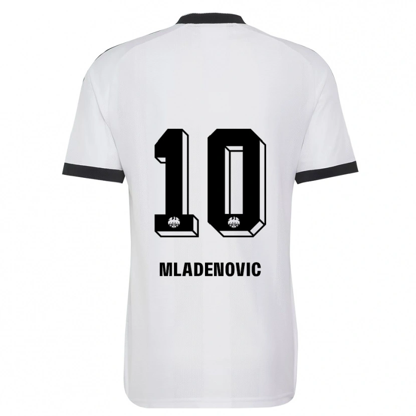Danxen Barn Marko Mladenovic #10 Svart Vit Bortatröja Matchtröjor 2026/27 Tröjor T-Tröja