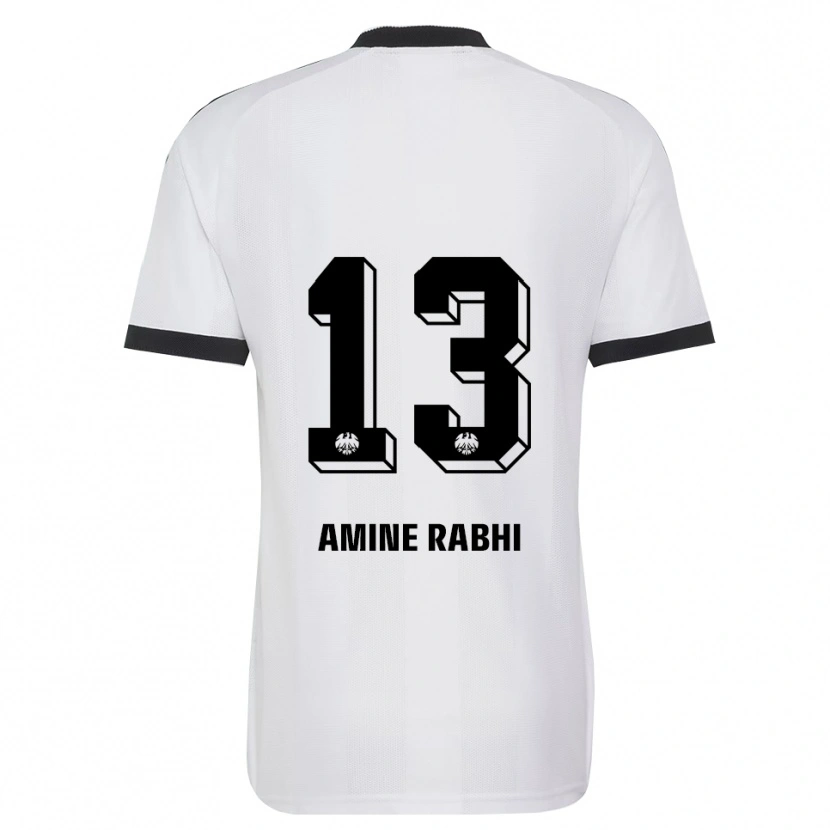 Danxen Barn Mohamed Amine Rabhi #13 Svart Vit Bortatröja Matchtröjor 2026/27 Tröjor T-Tröja