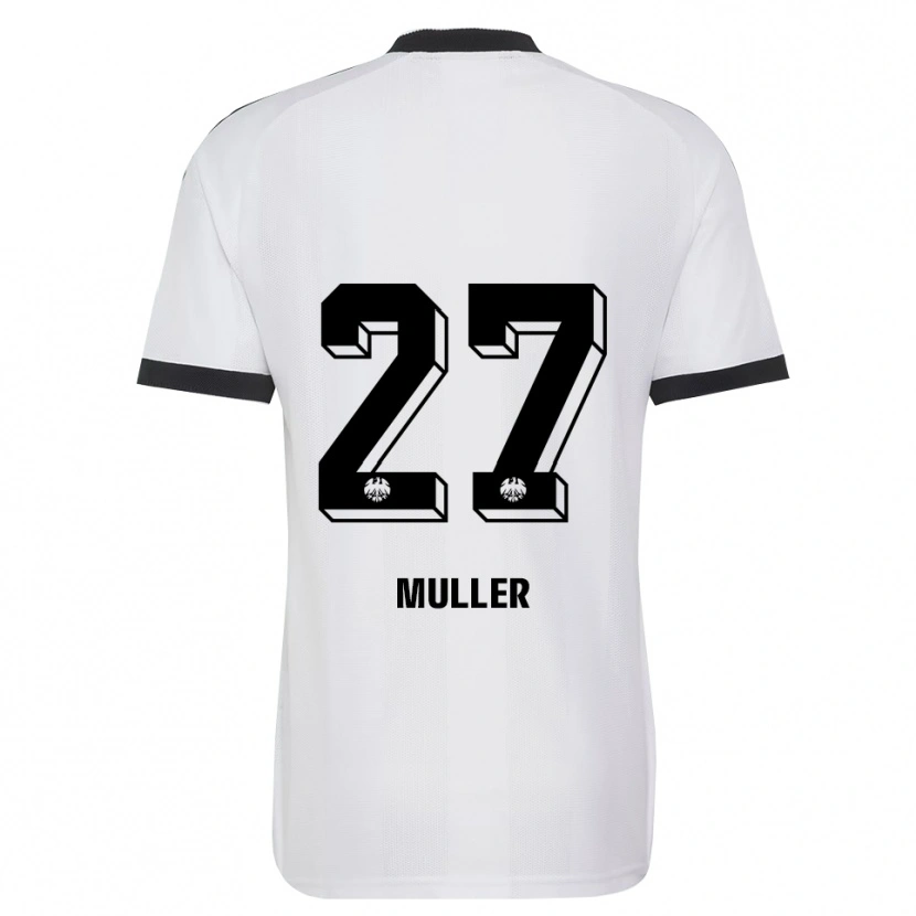 Danxen Barn Mark Müller #27 Svart Vit Bortatröja Matchtröjor 2026/27 Tröjor T-Tröja