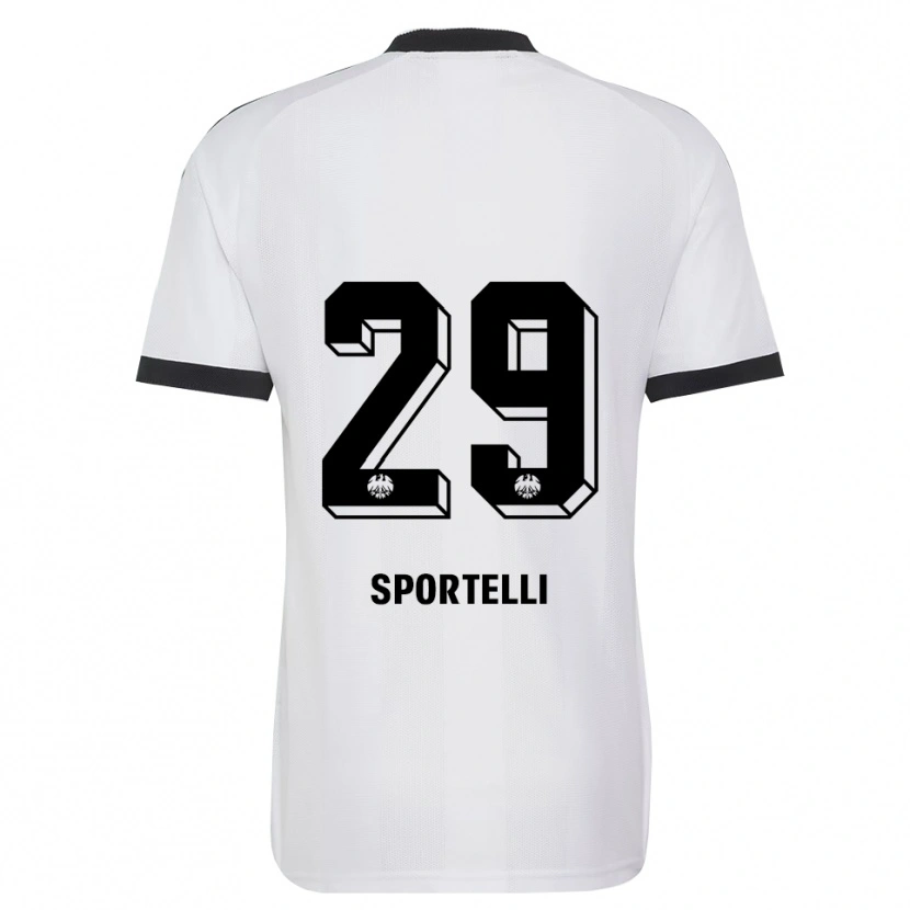 Danxen Barn Flavio Sportelli #29 Svart Vit Bortatröja Matchtröjor 2026/27 Tröjor T-Tröja