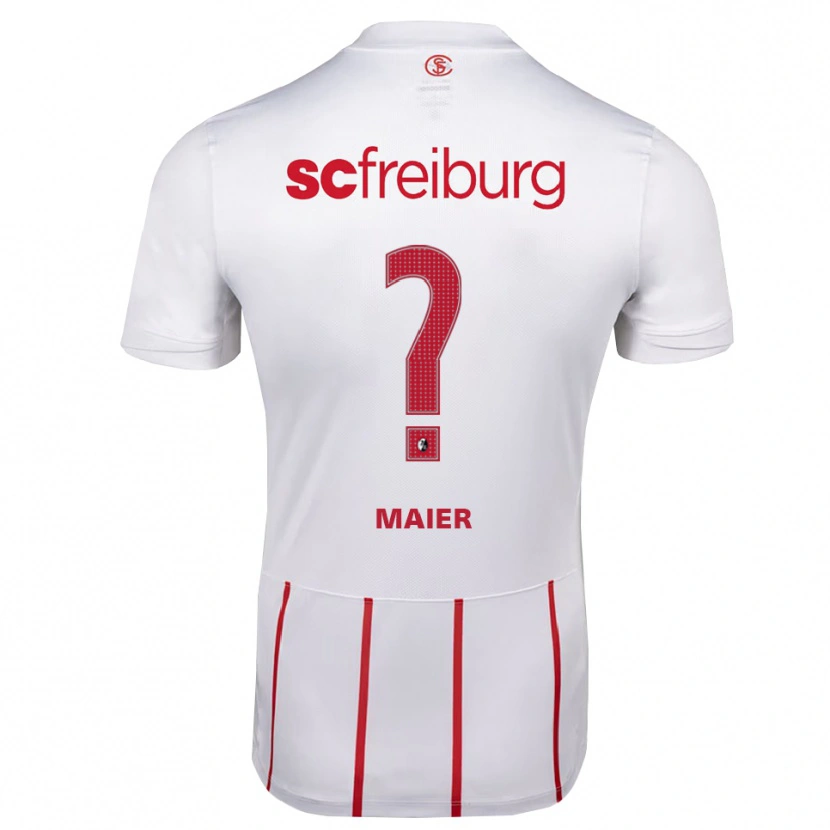 Danxen Barn Robin Maier #0 Vit Röd Gul Bortatröja Matchtröjor 2026/27 Tröjor T-Tröja