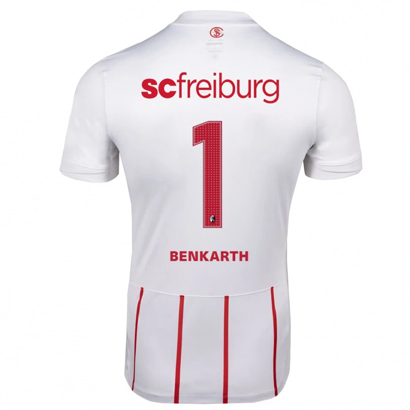 Danxen Barn Laura Benkarth #1 Vit Röd Gul Bortatröja Matchtröjor 2026/27 Tröjor T-Tröja