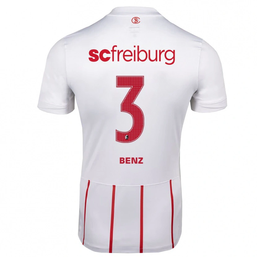 Danxen Barn Jakob Benz #3 Vit Röd Gul Bortatröja Matchtröjor 2026/27 Tröjor T-Tröja