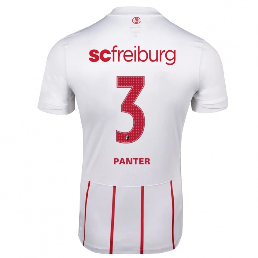 Danxen Barn Max Panter #3 Vit Röd Gul Bortatröja Matchtröjor 2026/27 Tröjor T-Tröja