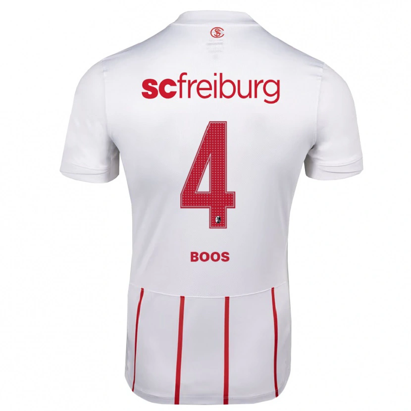 Danxen Barn Yanik Boos #4 Vit Röd Gul Bortatröja Matchtröjor 2026/27 Tröjor T-Tröja
