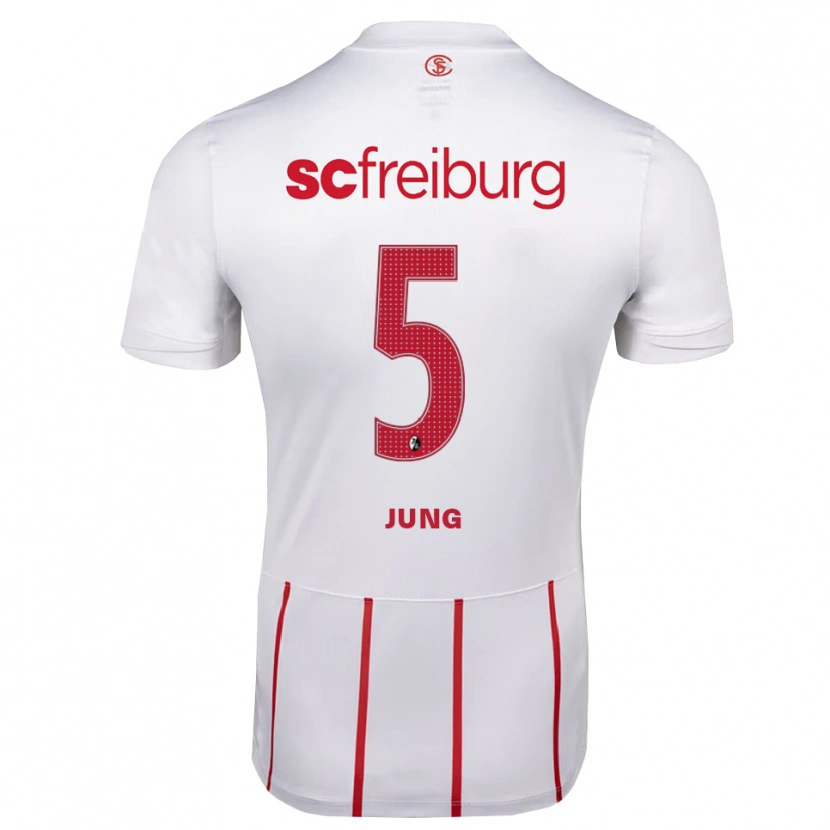 Danxen Barn Anthony Jung #5 Vit Röd Gul Bortatröja Matchtröjor 2026/27 Tröjor T-Tröja