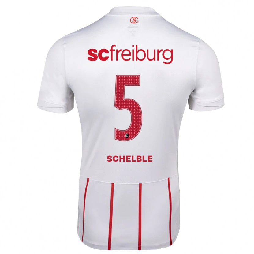 Danxen Barn Ricardo Schelble #5 Vit Röd Gul Bortatröja Matchtröjor 2026/27 Tröjor T-Tröja