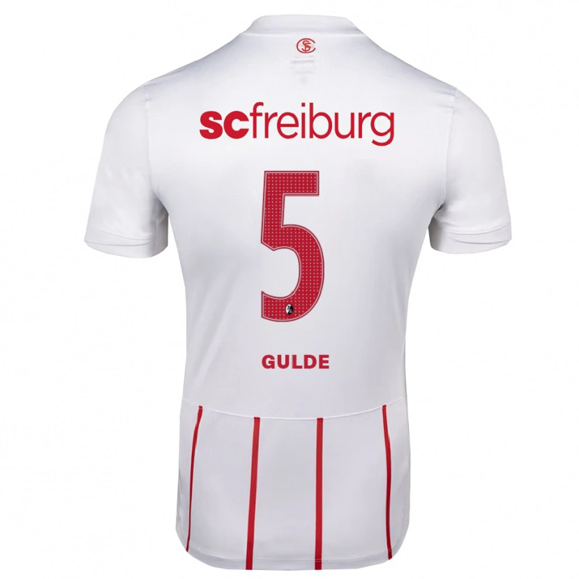 Danxen Barn Manuel Gulde #5 Vit Röd Gul Bortatröja Matchtröjor 2026/27 Tröjor T-Tröja