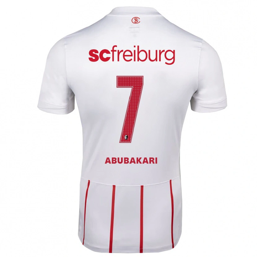 Danxen Barn Stefanos Abubakari #7 Vit Röd Gul Bortatröja Matchtröjor 2026/27 Tröjor T-Tröja