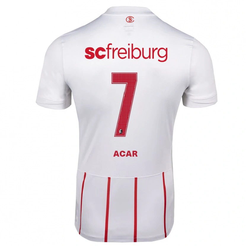 Danxen Barn Hasan Acar #7 Vit Röd Gul Bortatröja Matchtröjor 2026/27 Tröjor T-Tröja