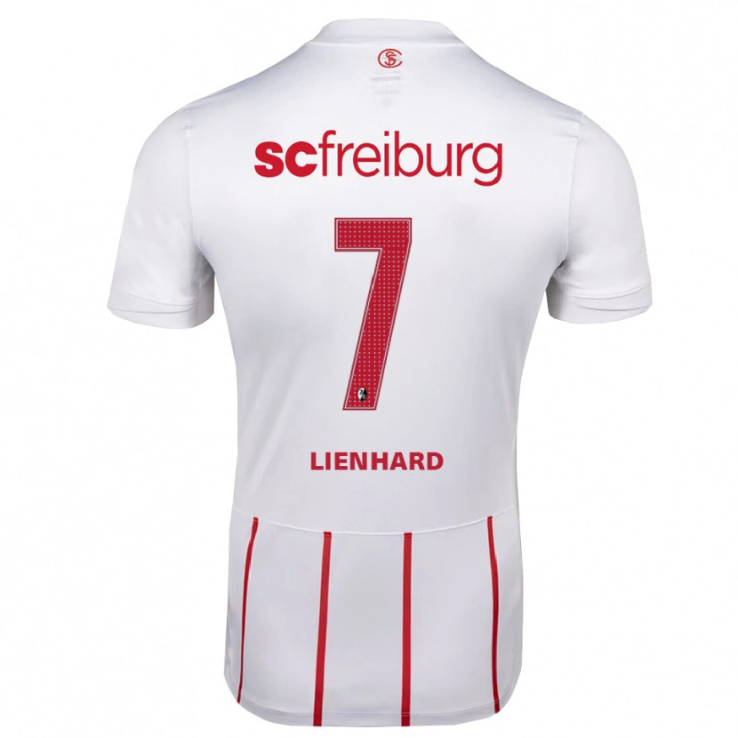 Danxen Barn Patrick Lienhard #7 Vit Röd Gul Bortatröja Matchtröjor 2026/27 Tröjor T-Tröja