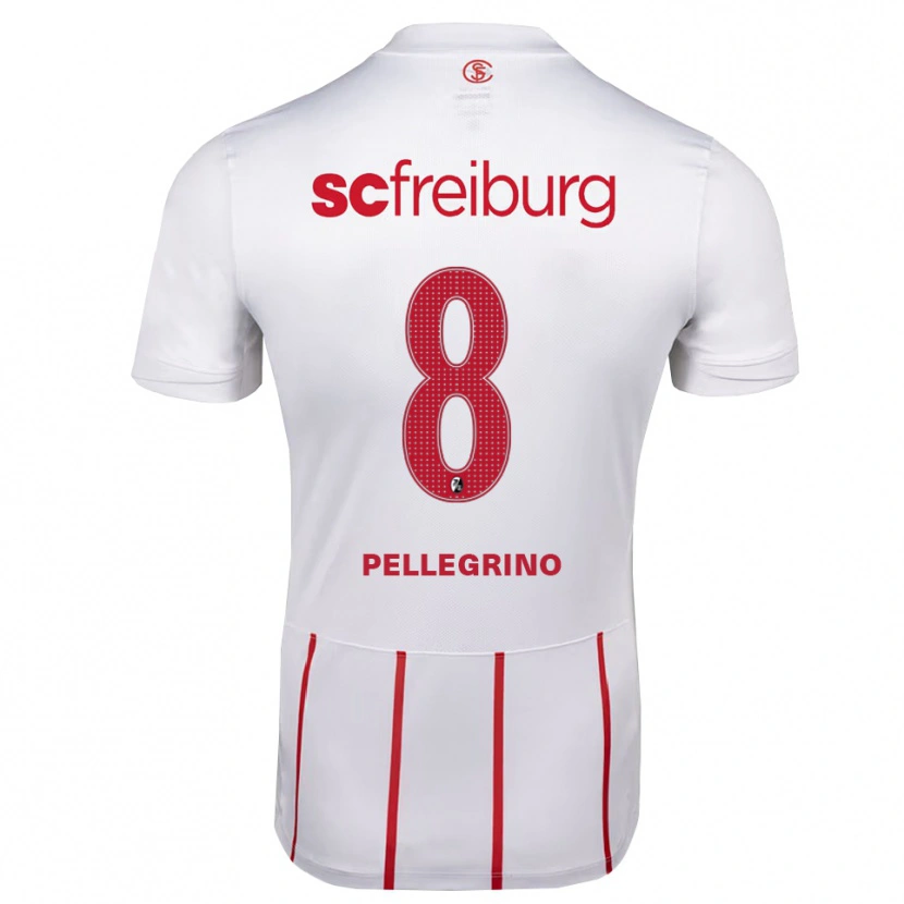 Danxen Barn Gabriel Pellegrino #8 Vit Röd Gul Bortatröja Matchtröjor 2026/27 Tröjor T-Tröja