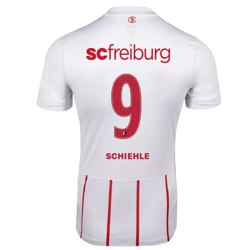 Danxen Barn Yanis Schiehle #9 Vit Röd Gul Bortatröja Matchtröjor 2026/27 Tröjor T-Tröja