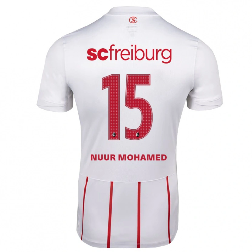 Danxen Barn Billal Mohamed #15 Vit Röd Gul Bortatröja Matchtröjor 2026/27 Tröjor T-Tröja