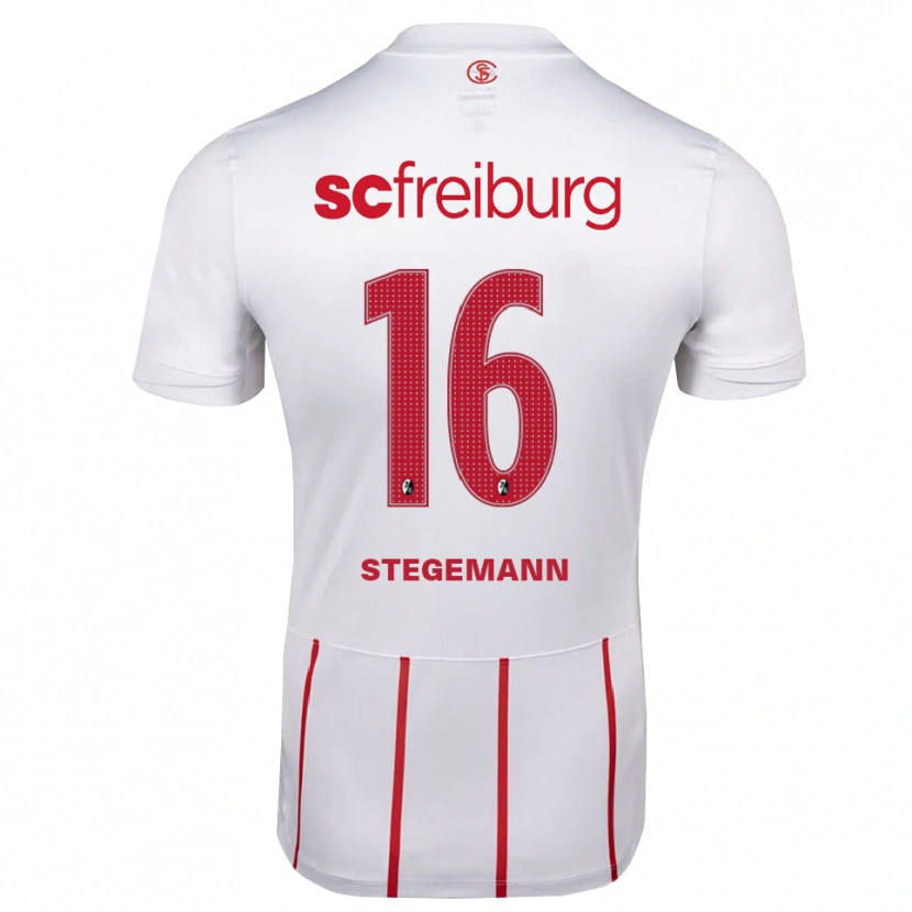 Danxen Barn Greta Stegemann #16 Vit Röd Gul Bortatröja Matchtröjor 2026/27 Tröjor T-Tröja